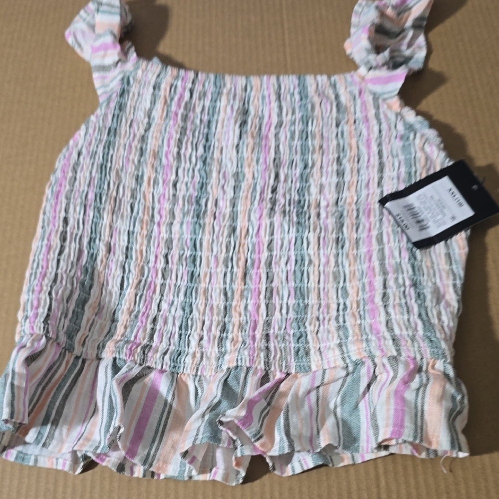Art Class Multicolor Striped Crop Top